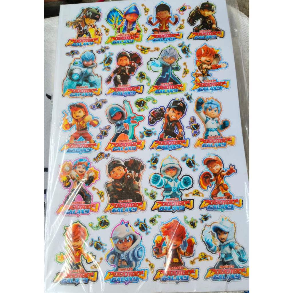 Jual Stiker Permanen Boboiboy Galaxy 1 Lembar / STIKER BOBOIBOY / 1 ...