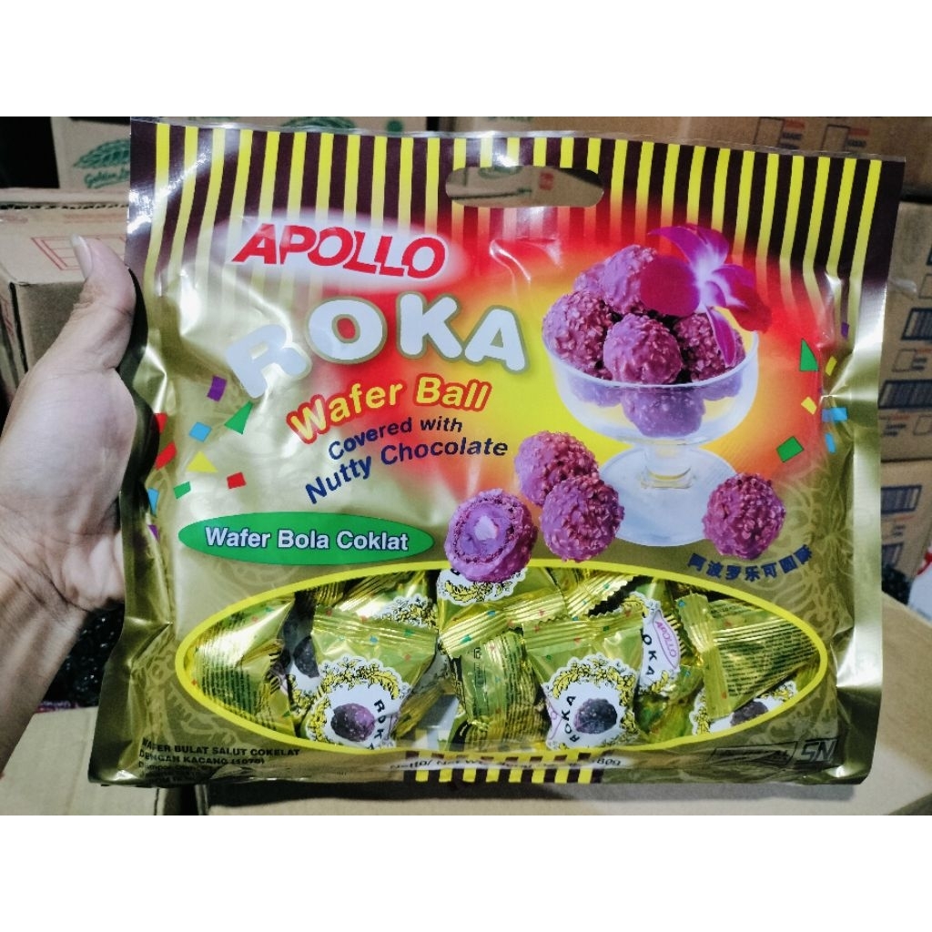 Jual (Exp Mei 2027) Apollo Roka Wafer Ball isi 30 pcs (180 gram ...