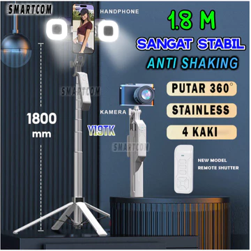 SMARTCOM Tripod Bluetooth P180 P185 Tongsis Selfie Stick Remote Control Hand Stabilizer HP 360