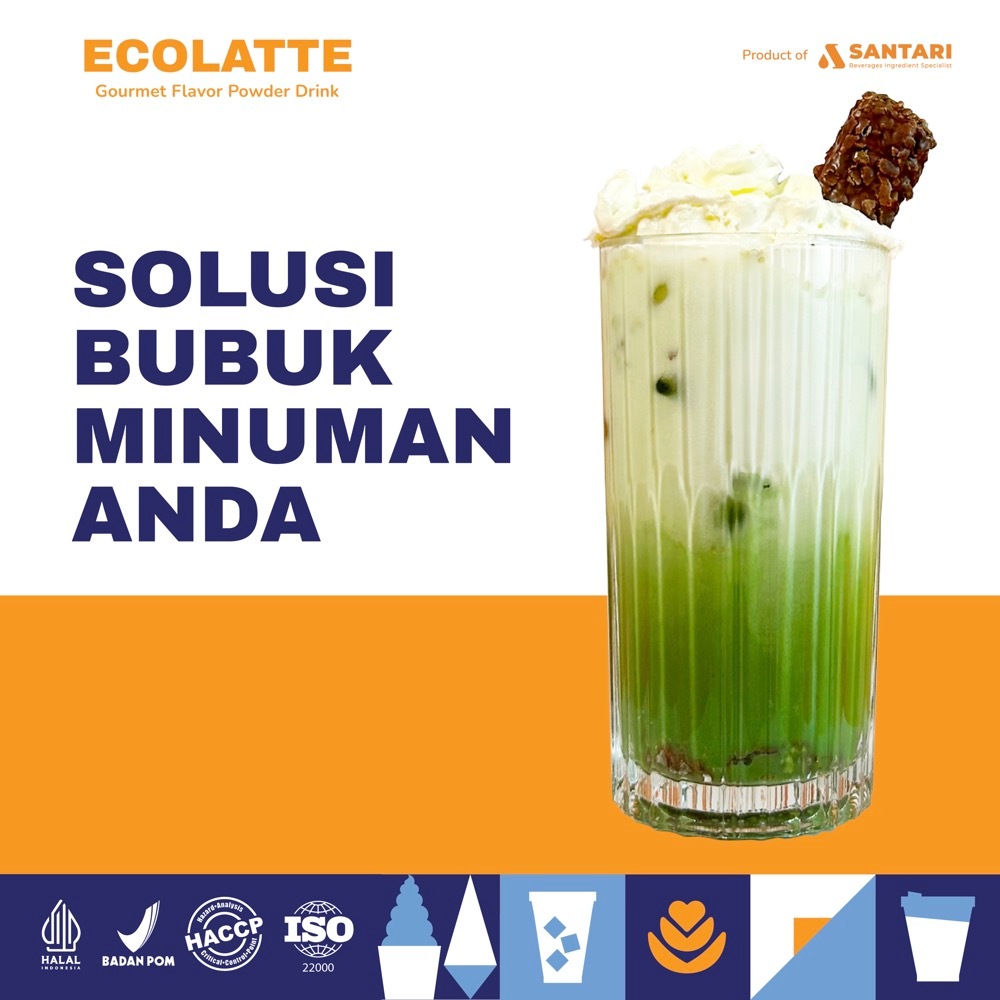 Jual MATCHA ECOLATTE POWDER DRINK 1 KG BUBUK MINUMAN PREMIUM Rasa ...