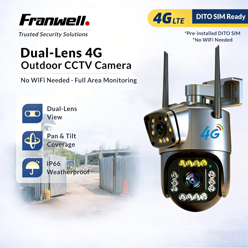 Jual Franwell V380 CCTV 4G Dual Lensa Kamera 12MP Outdoor Tanpa WiFi ...