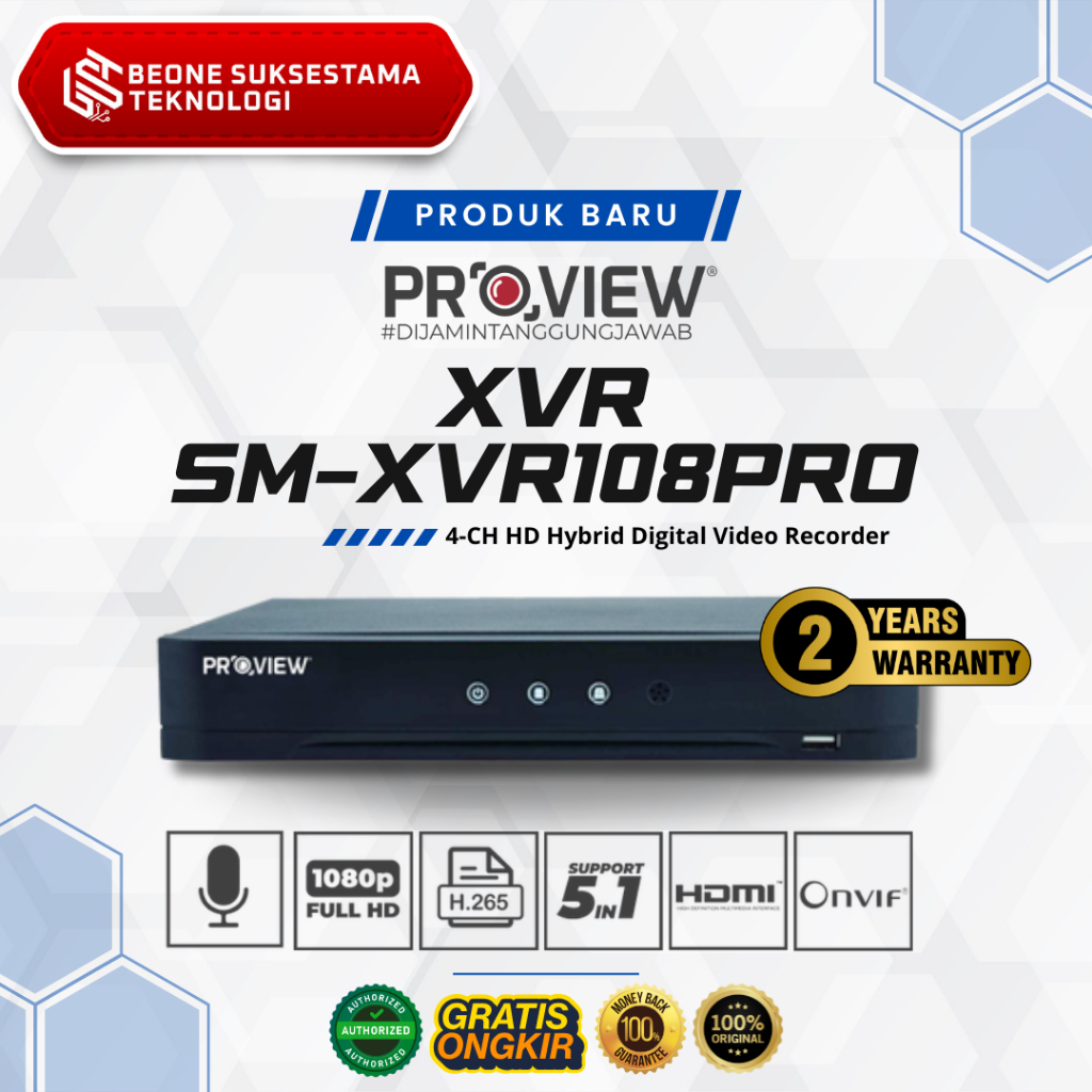 Jual PROVIEW SM-XVR108PRO - XVR/DVR 8 Chanel Full HD | Shopee Indonesia