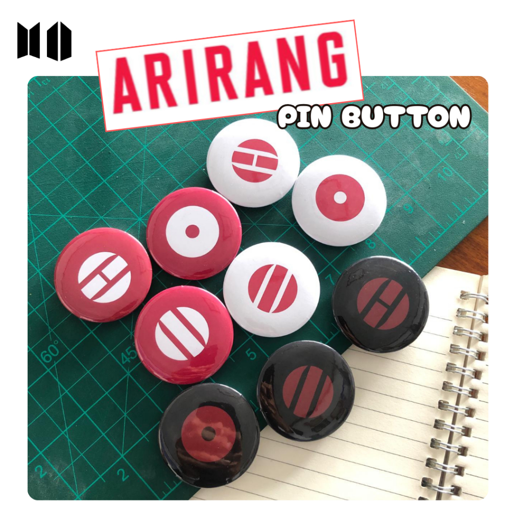 Jual BTS ARIRANG PIN BUTTON 44 MM GLOSSY | Shopee Indonesia