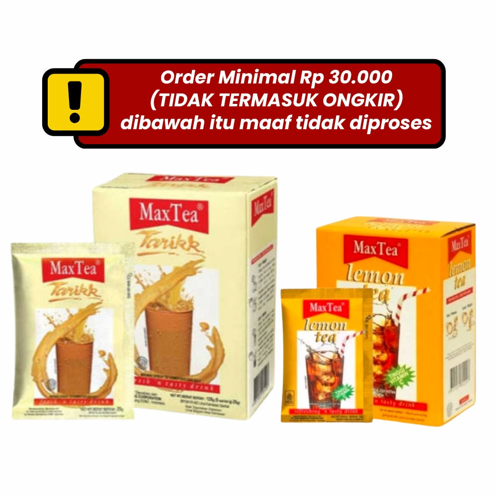 Jual Max Tea Tarik & Max Tea Lemon Tea 125gr (25gr x 5sachet) | Shopee ...