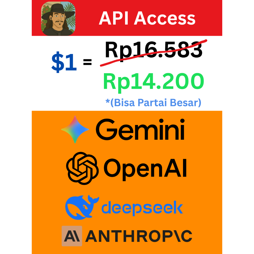 Jual API Key Access Anthropic/OpenAI/Gemini/Deepseek Full Support 1 ...