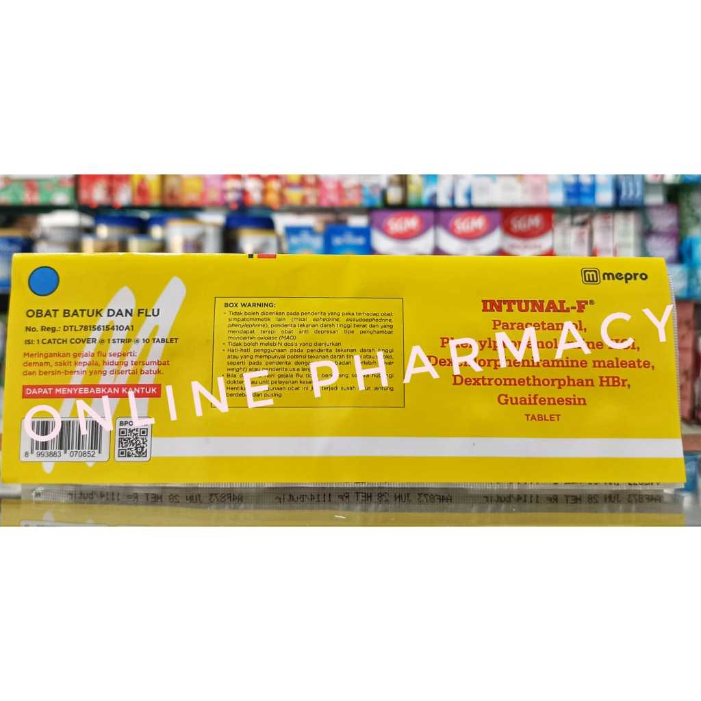 Jual INTUNAL Forte Kuning Strip 10 Tablet - Obat Demam Batuk Pilek Flu ...