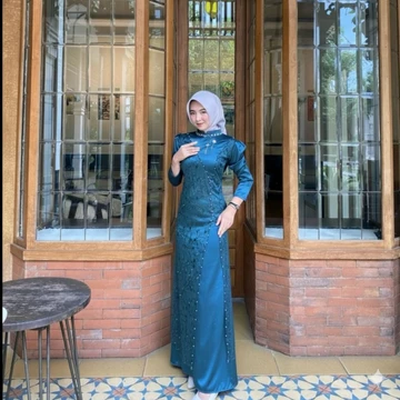 ZAFIRA Dress Pesta Wanita Brokat Payet Elegan Mewah Untuk Kondangan Acara Resmi