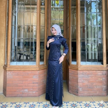 ZAFIRA Dress Pesta Wanita Brokat Payet Elegan Mewah Untuk Kondangan Acara Resmi