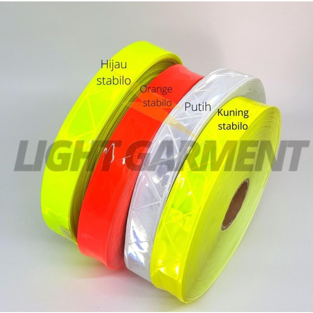 Jual Pita Scotchlite Skotlet Scotlight PVC Reflektif 2,5 cm per rol 50 ...