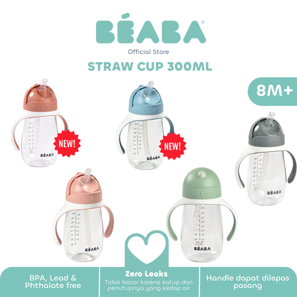 Jual [NEW COLORS! Tebus Murah 10 Ribu] Beaba Straw Cup 300Ml - Botol ...