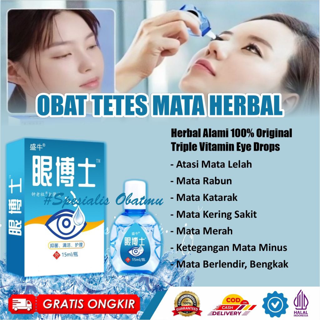Jual EYE DROP TETES MATA Herbal Alami 15ml Atasi Mata Minus Katarak ...