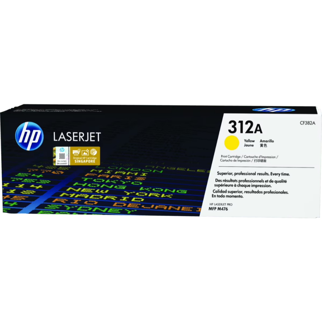HP Toner 312A Black Cyan Magenta Yellow LaserJet Cartridge Original [CF380A CF381A CF382A CF383A] (4)