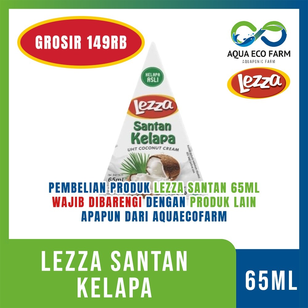 Jual [AquaEcoFarm] LEZZA SANTAN segitiga kelapa cube siap pakai 65ml ...