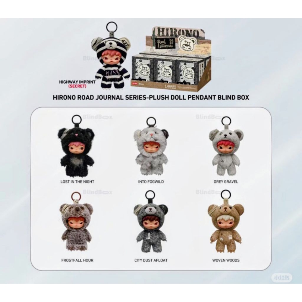 Jual POP MART HIRONO ROAD JOURNAL SERIES PLUSH PENDANT BLIND BOX
