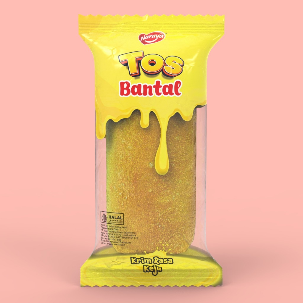 Jual NARAYA Tos Roti Bantal Isi Krim Keju 60g [Paket Hemat] Beli 36 ...