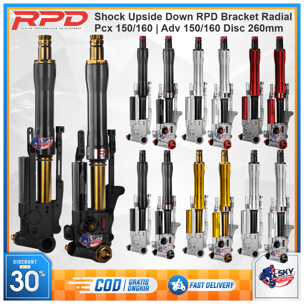 Jual Shock Depan USD RPD Pcx 150 | Pcx 160 | Adv 150 | Adv 160 Bracket ...