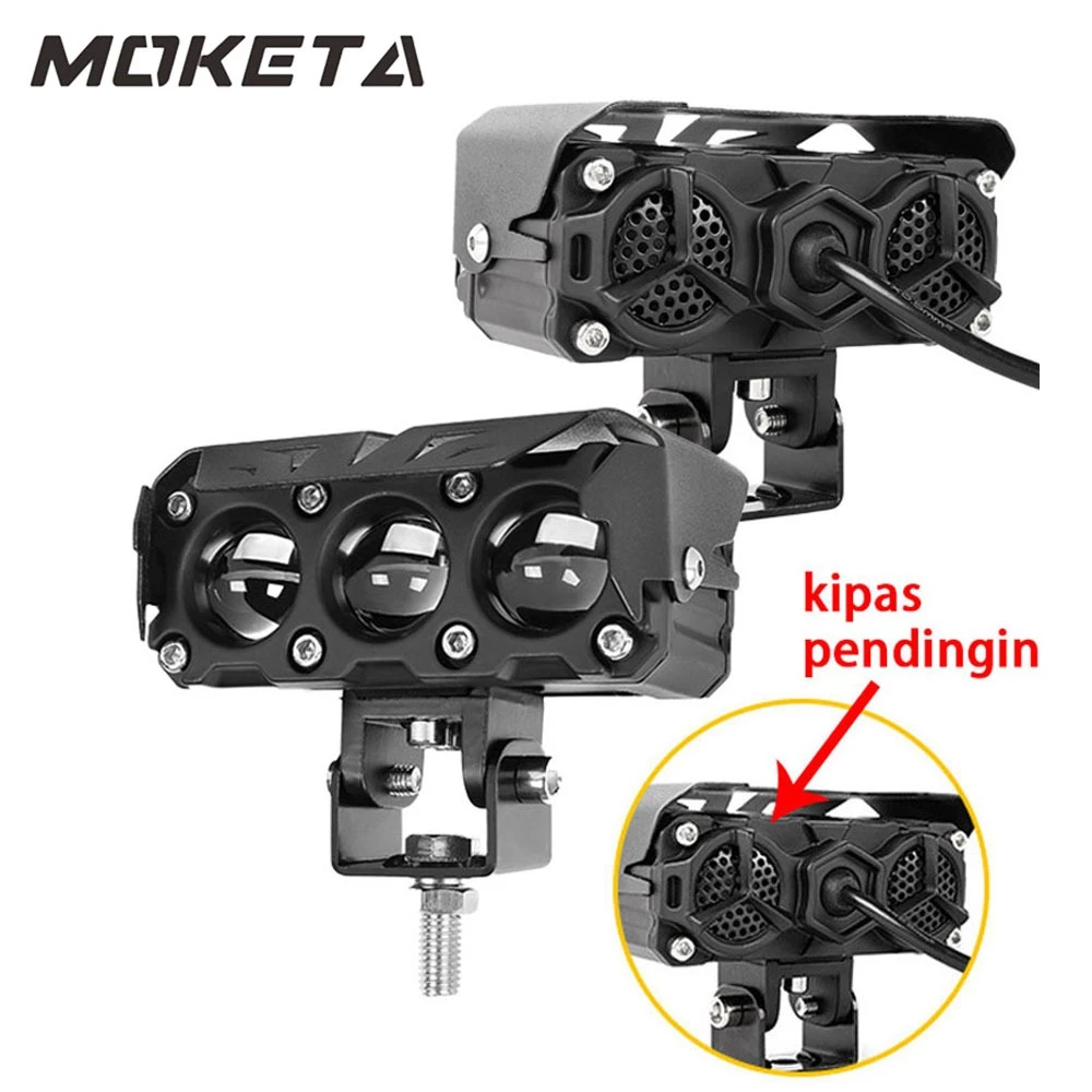 MOKETA Lampu Tembak LED Laser/Lampu Sorot Laser Q9 3 Mata