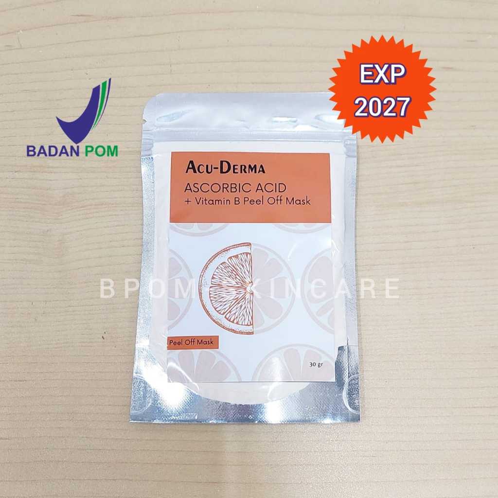 Jual Acu-Derma Ascorbic Acid + Vitamin B3 Peel Off Mask 30g Masker ...