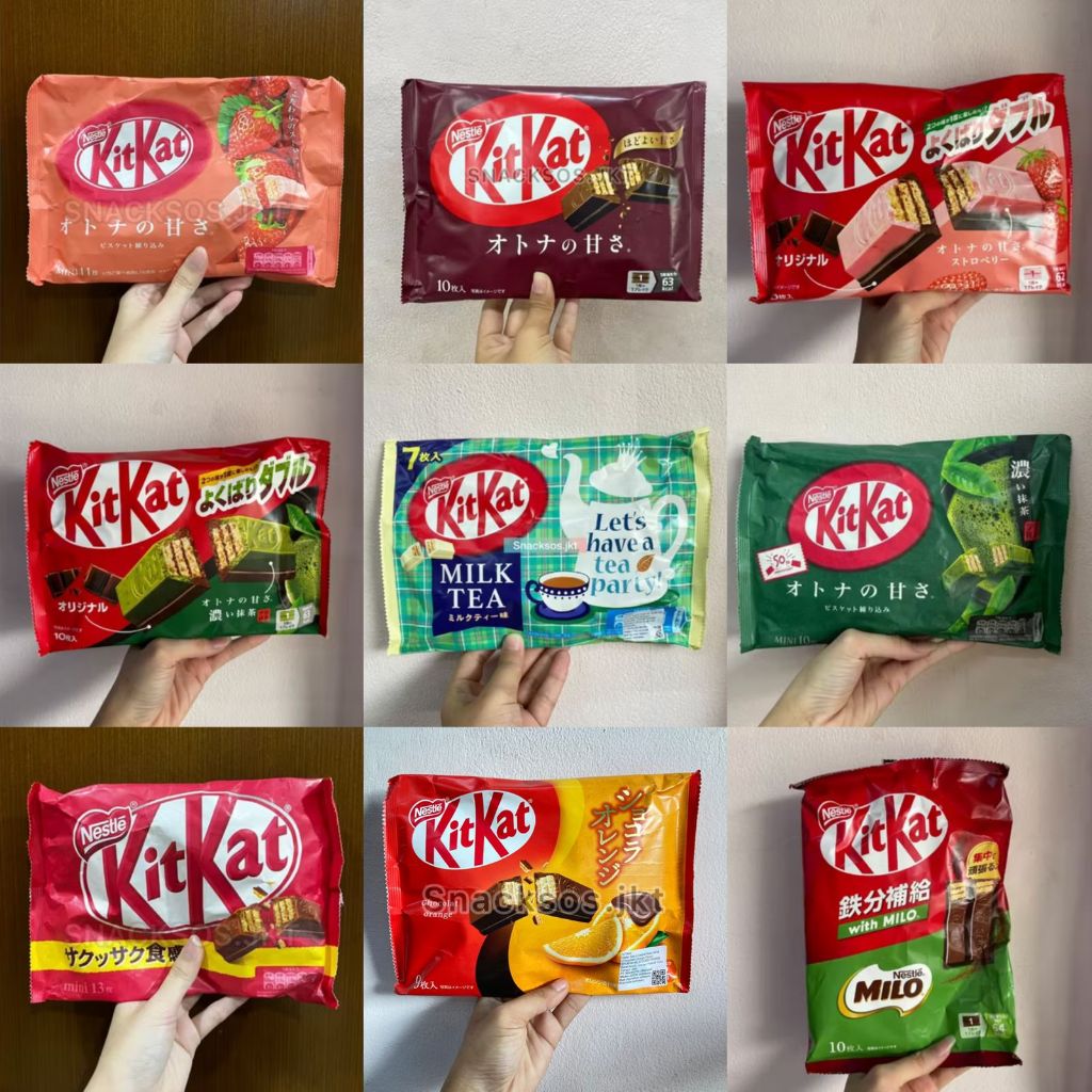 Jual KITKAT MINI DARK CHOCOLATE MATCHA / ORIGINAL / KITKAT MILO ...