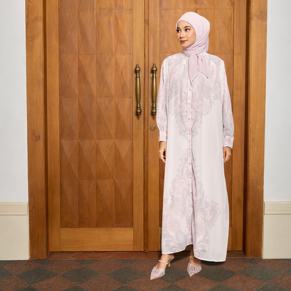 Jual MFMW Vivene Dress Gamis Pink | Shopee Indonesia