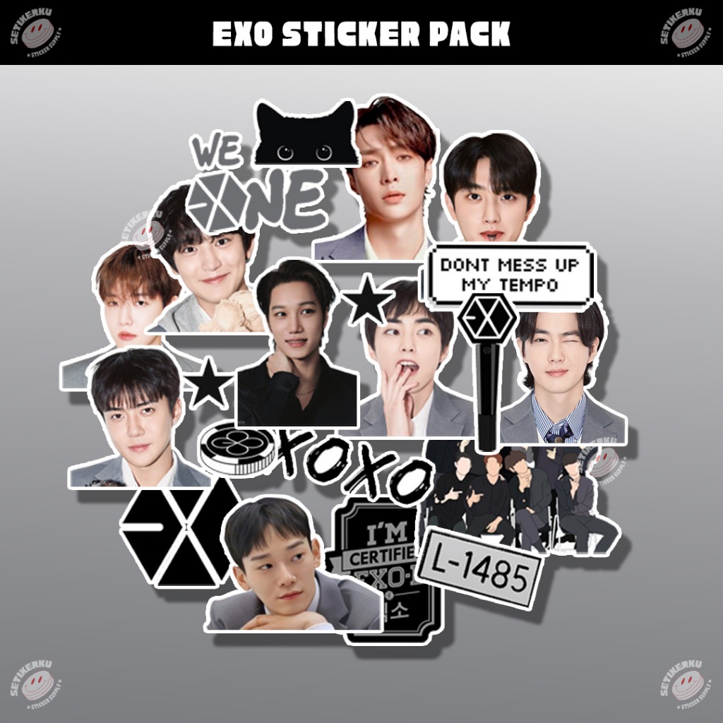 Jual 21pcs EXO Sticker Pack | stiker exo aesthetic | Shopee Indonesia
