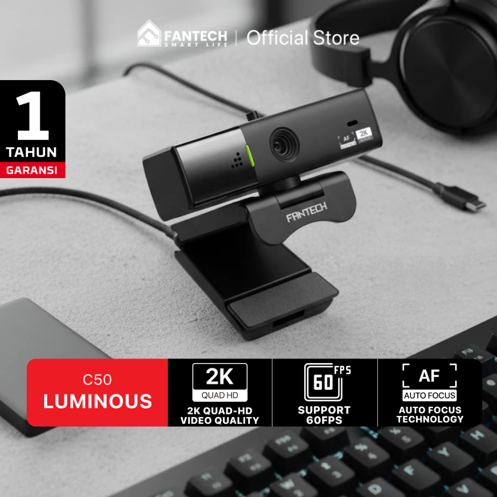 Jual Fantech C50 Webcam 2K Quad HD 60 FPS 1080p Auto Focus LUMINOUS C50 ...
