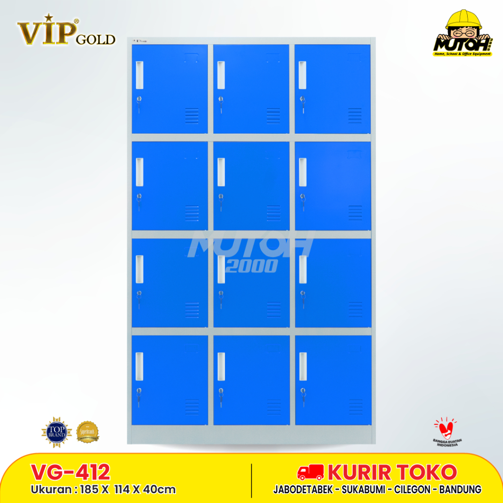 Jual LOCKER LOKER BESI 12 PINTU BIG SIZE MASUK HELM VIP GOLD VG-412 ...
