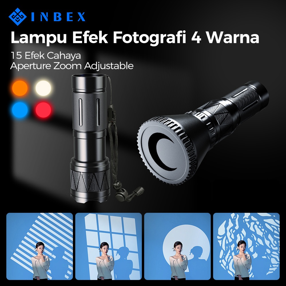 Jual INBEX OL20 Lampu Foto Lampu LED Portable Lampu Suasana 4 Warna ...