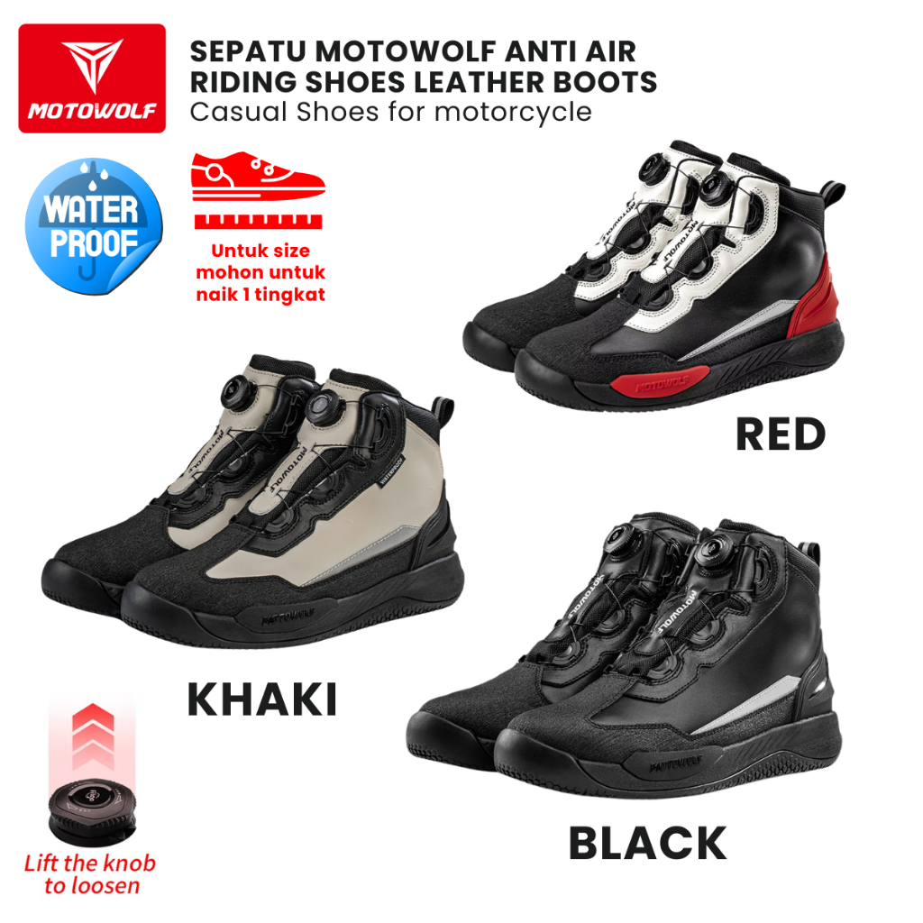 Jual Sepatu Riding Motor Racing Motowolf Sepatu Pria Adventure Premium ...