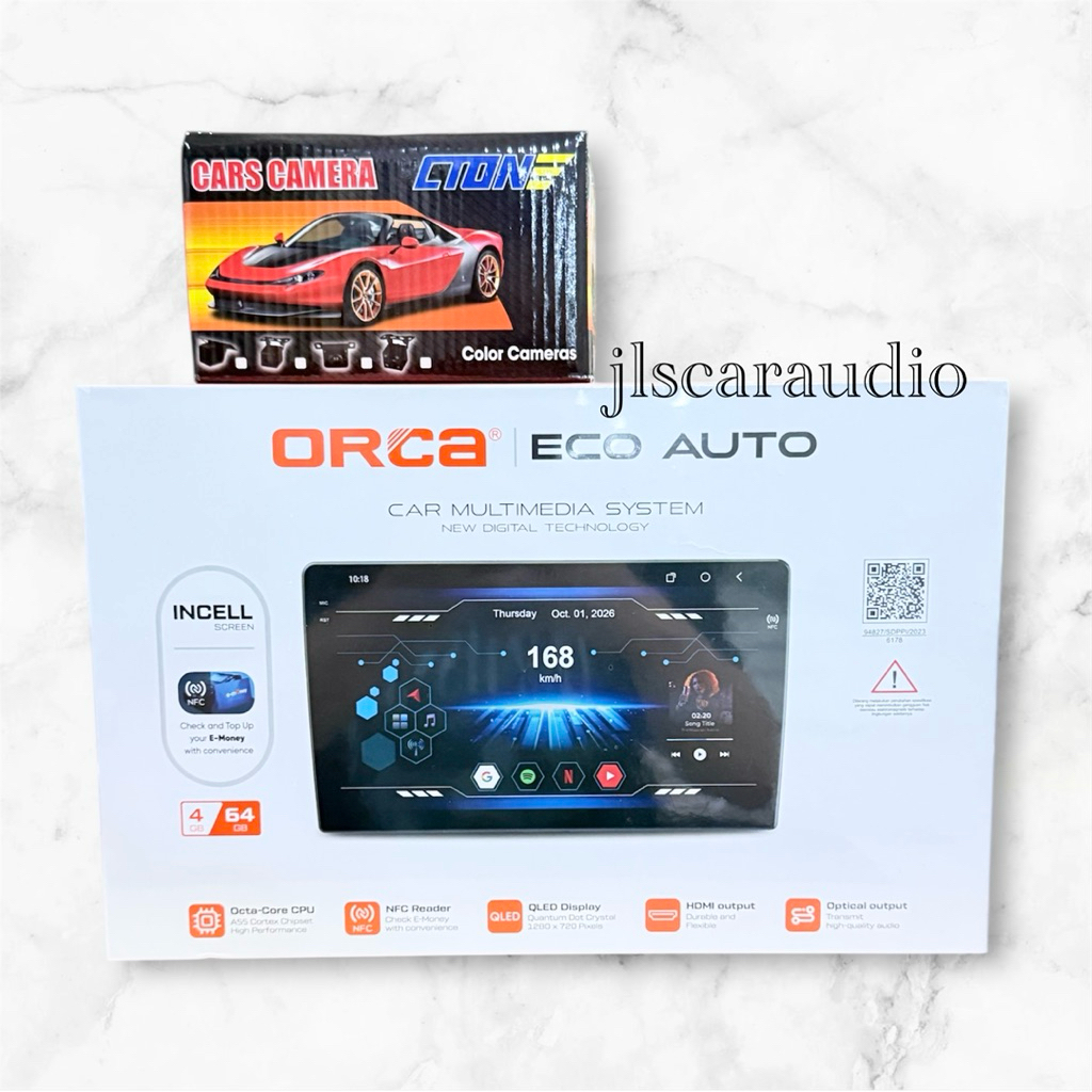 Jual ORCA ECO AUTO NFC, QLED, HDMI, Optical, Support Camera 360 Head ...
