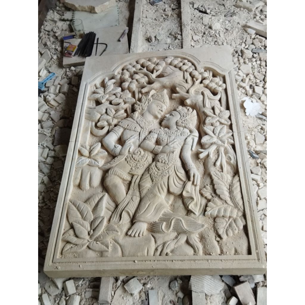Jual relief Rama Shinta hiasan dinding batu alam paras jogja ukiran ...
