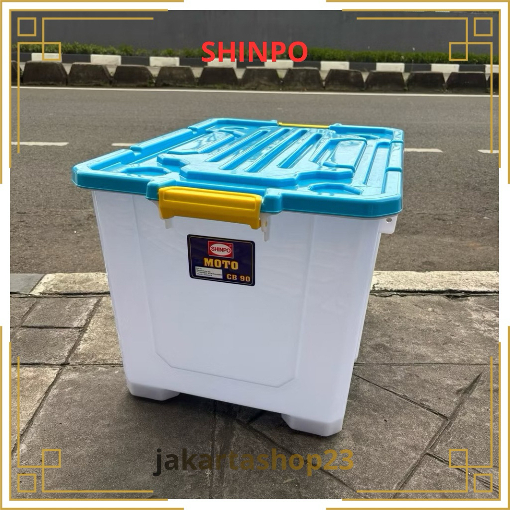 Jual Shinpo 583 Container Box Moto Plastik CB 90 Liter Dengan Roda ...