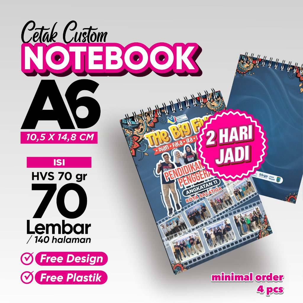 Jual NOTEBOOK / BLOCKNOTE / SOUVENIR / SEMINAR KIT A6 ISI 70 LEMBAR ...