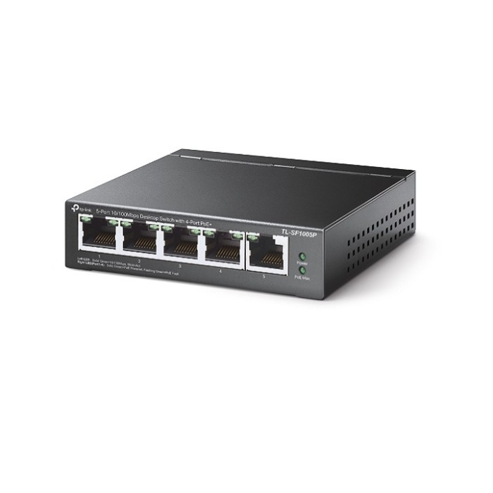 Jual TP-Link TL-SF1005P 5-Port 10/100Mbps Desktop Switch dengan 4-Port ...