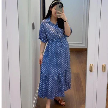 Delivia Midi Dress Zebra Rayon Armoure Premium 5110 11 12Casual Midi Dress Wanita Katun Motif