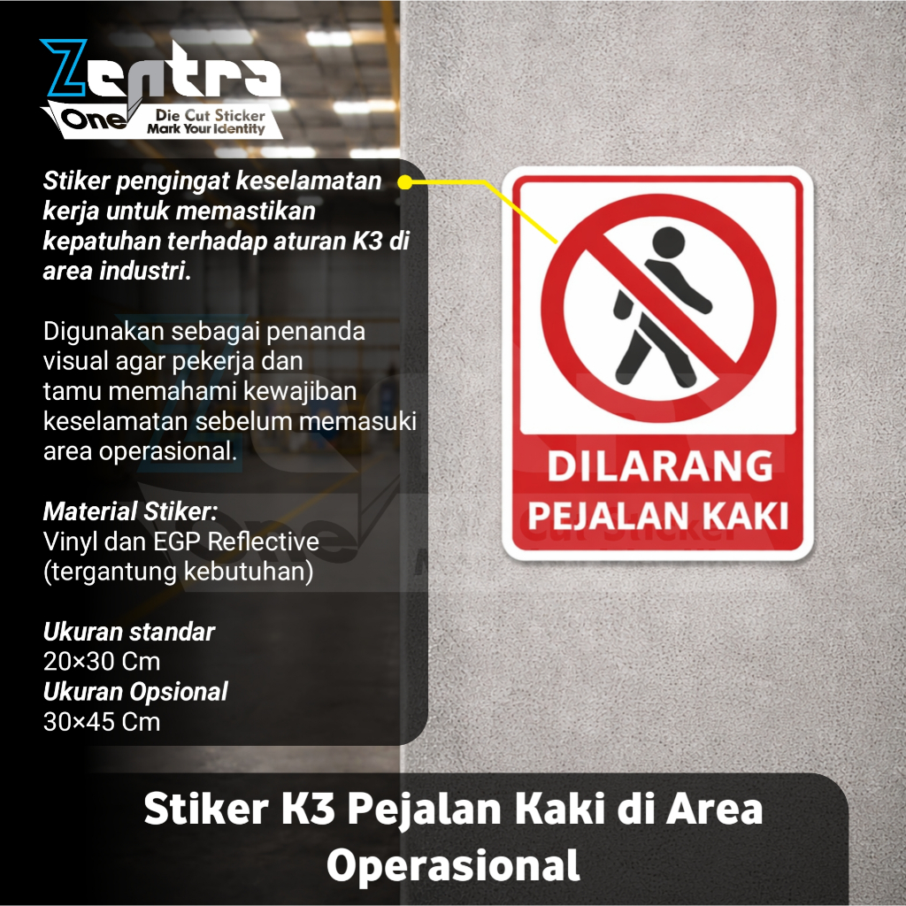 Jual Stiker Rambu K3 Gudang & Pabrik | Larangan, Wajib APD, Area Kerja ...