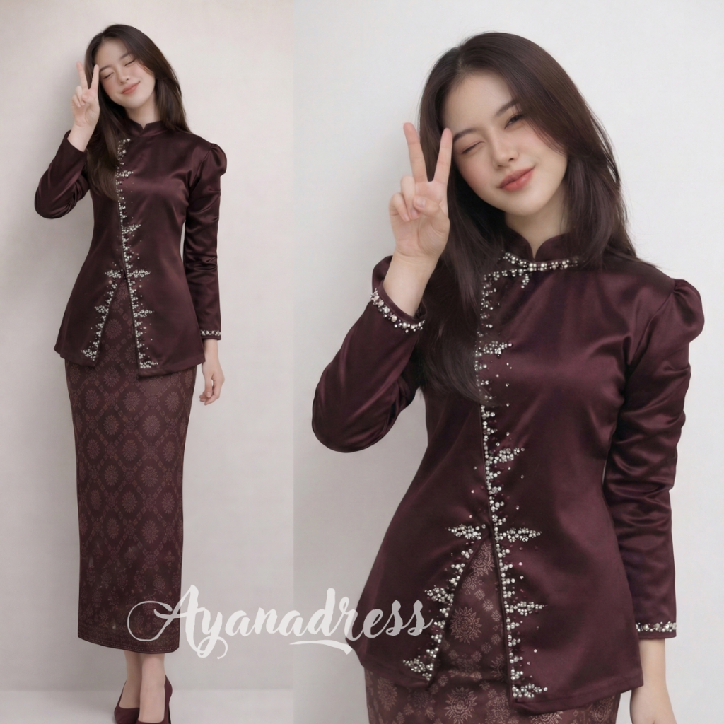 Jual (Ready XXL) Oneset Inara Rok Songket Terbaru Kebaya Set Kurung ...