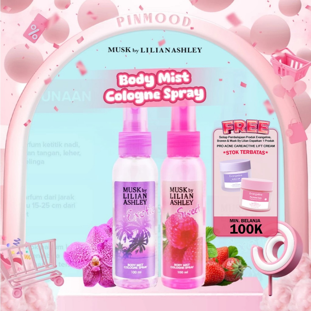 Jual MUSK by LILIAN ASHLEY - BODY MIST COLOGNE SPRAY ( 100 ml ...
