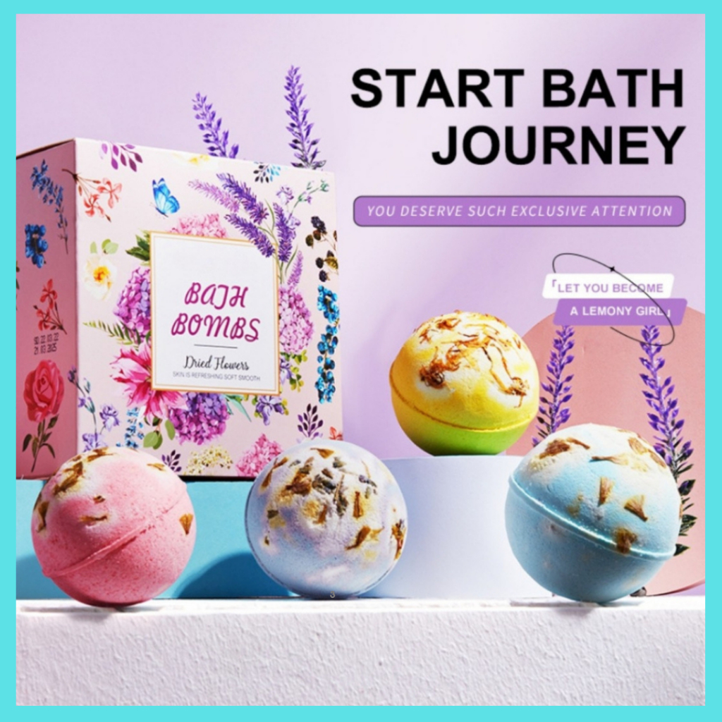 Jual Bath Bomb Dried Flower Premium 100gr Sabun Mandi Bola Mandi Aroma ...
