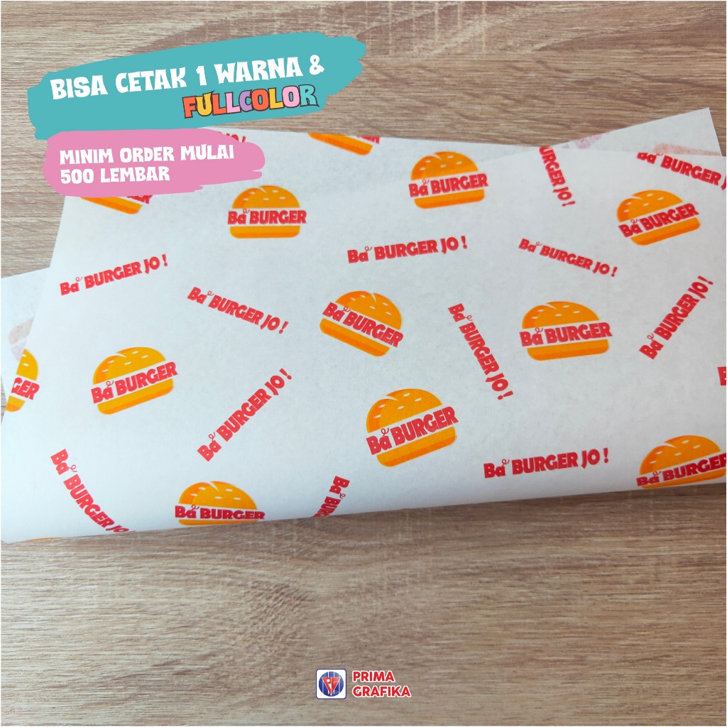 Jual CUSTOM Kertas Roti Foodgrade 21 x 21 cm - Wrappaper / Kertas ...