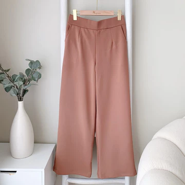 Basic Kulot Scuba Highwaist Tanpa Karet