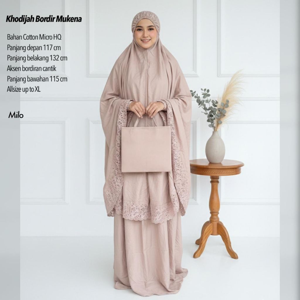 MUKENA SITI KHODIJAH PREMIUM ORIGINAL / Mukena Renda / Mukena Lebaran / Mukena Katun JUMBO