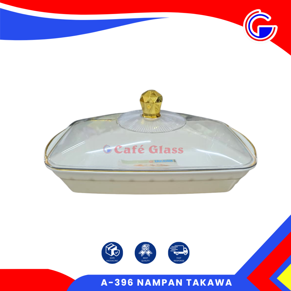 Nampan Aesthetic Sultan Gold - Wadah Tutup Transparan Plastik - A-396 Nampan Takawa