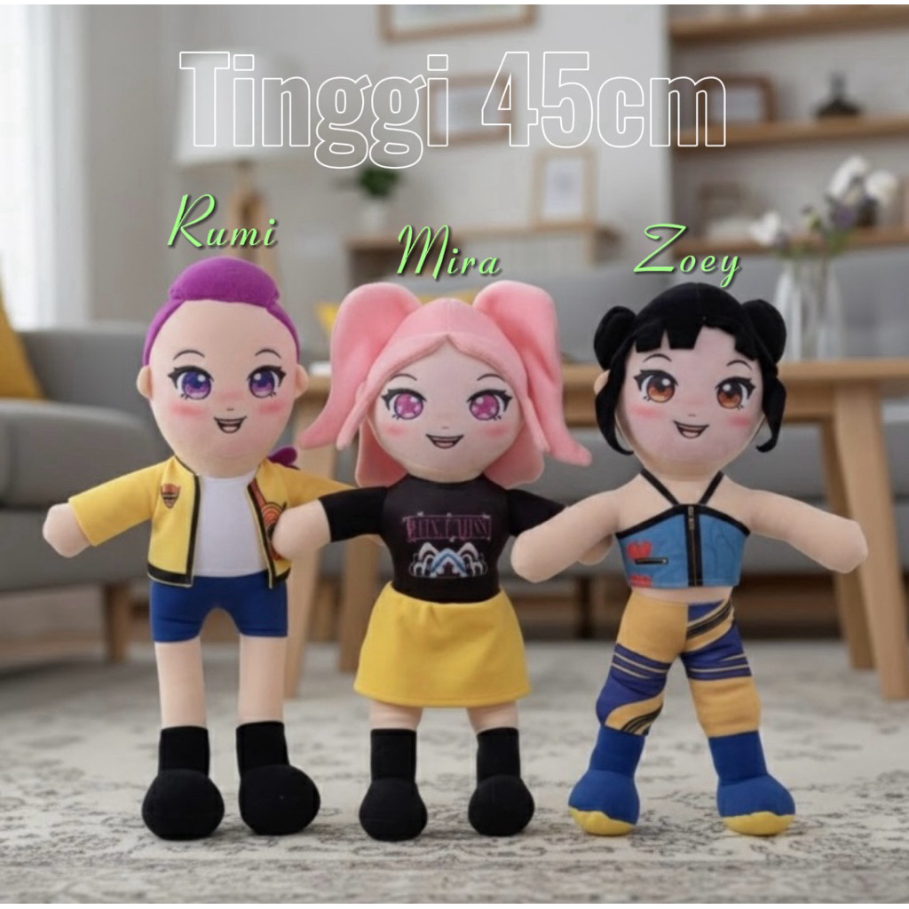Jual Boneka Rumi Mira Zoey ukuran 45cm Kpop demon hunter | Shopee Indonesia