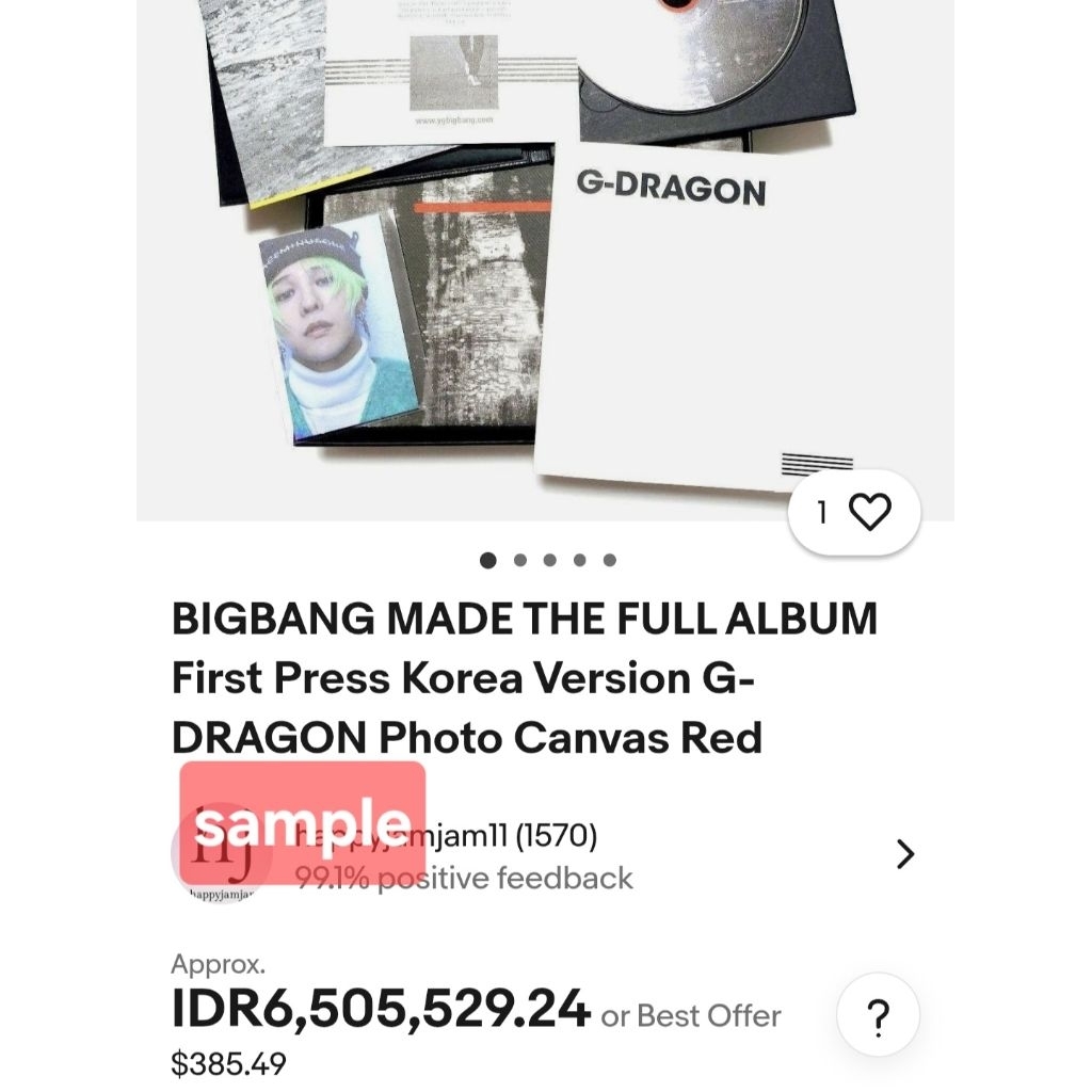 Jual bigbang MADE FULL ALBUM G-dragon version limited first