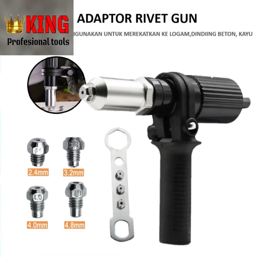 Jual adaptor Konektor bor Alat Rivet Tang Rivet Sambungan Konverter Bor ...