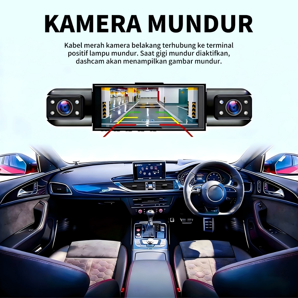 Jual Acroder Y13-WiFi Dashcam Mobil 4 Cameras 3.83 Inch IPS Layar HD ...