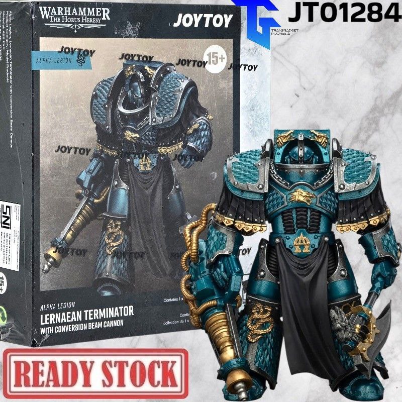 JOYTOY 1/18 Warhammer Actionfigur – Alpha Legion Lernaean Terminator Mit Volkite Charger – Detailreiches Sammlerstück Für Horus Heresy Fans