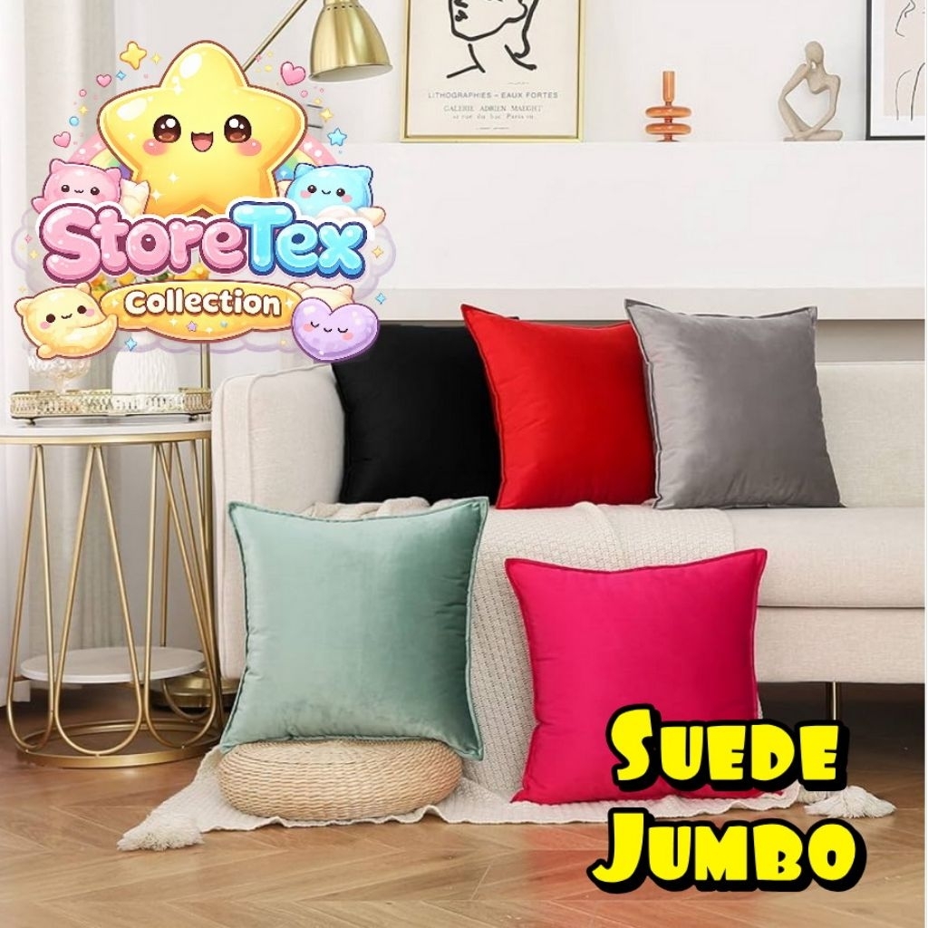 Jual StoreTex Collection - Sarung Bantal Sofa Polos Bahan Suede Premium ...