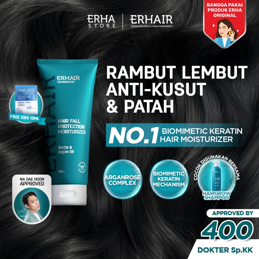 Jual ERHAIR Hairgrow Hairfall Protection Moisturizer 200ml ...